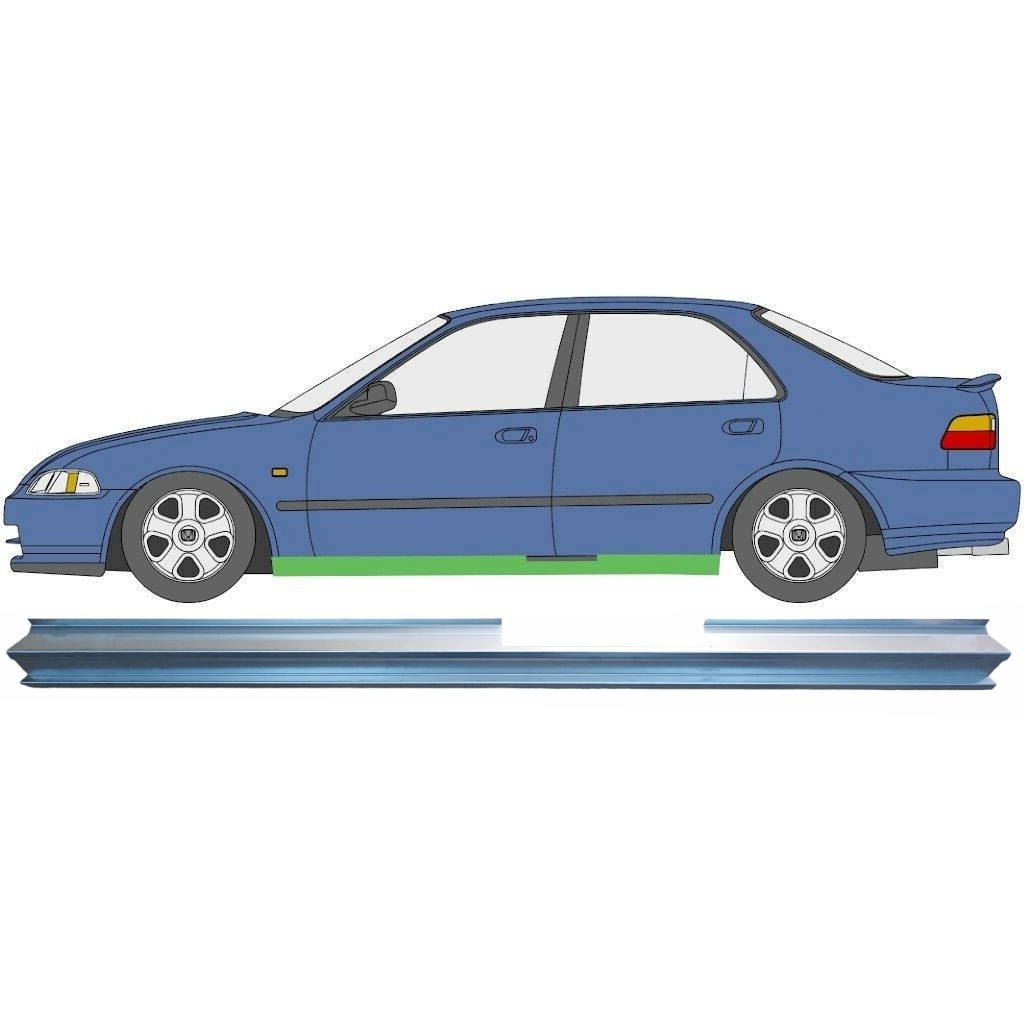 Sill repair panel for Honda Civic 1991-1995 / Left