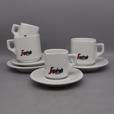 4x Segafredo Zanetti Tassen mit Untere ~ Kaffee (2x) / Espresso (2x) ~ Minimacke