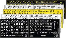 Five 5 English US Large Print Lettering Black,Yellow, White, Gray Black