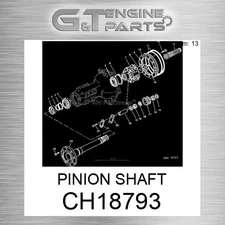CH18793 PINION SHAFT fits JOHN DEERE (Surplus Open Box)