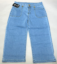 Hungson Women's Jeans Boyfriend Straight Leg Light Blue Denim Pants  Size 12