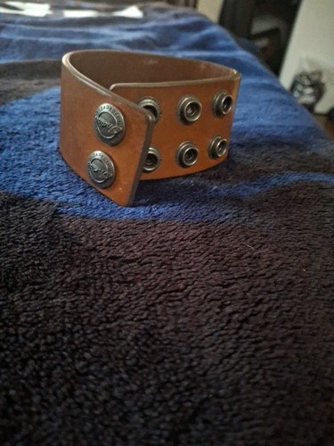 Indian Motorcycle Leather Bracelet - Picture 2 of 3