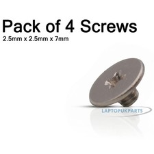 4 Laptop Screen Lid Hinge 7mm Flat Head Screws, big head, Wafer Head Screws