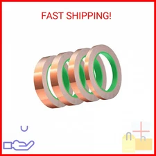 Oubaka 4 Sizes Copper Foil Tape,Double-Sided Conductive Copper Tape with Adhesiv