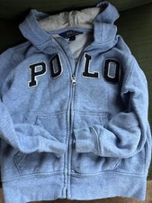 polo ralph lauren blue zip up hoodie boys size 6