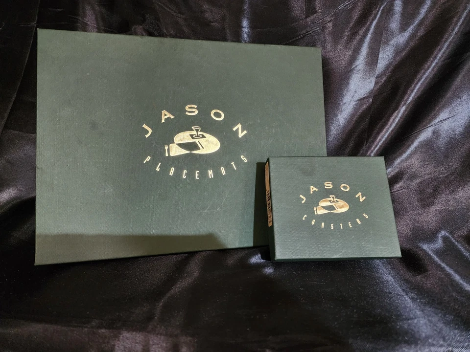 Vintage Jason Placemats Set of 6 w/Coasters Cork Back  By: Wendy Wooden Floral - Image 2 of 4