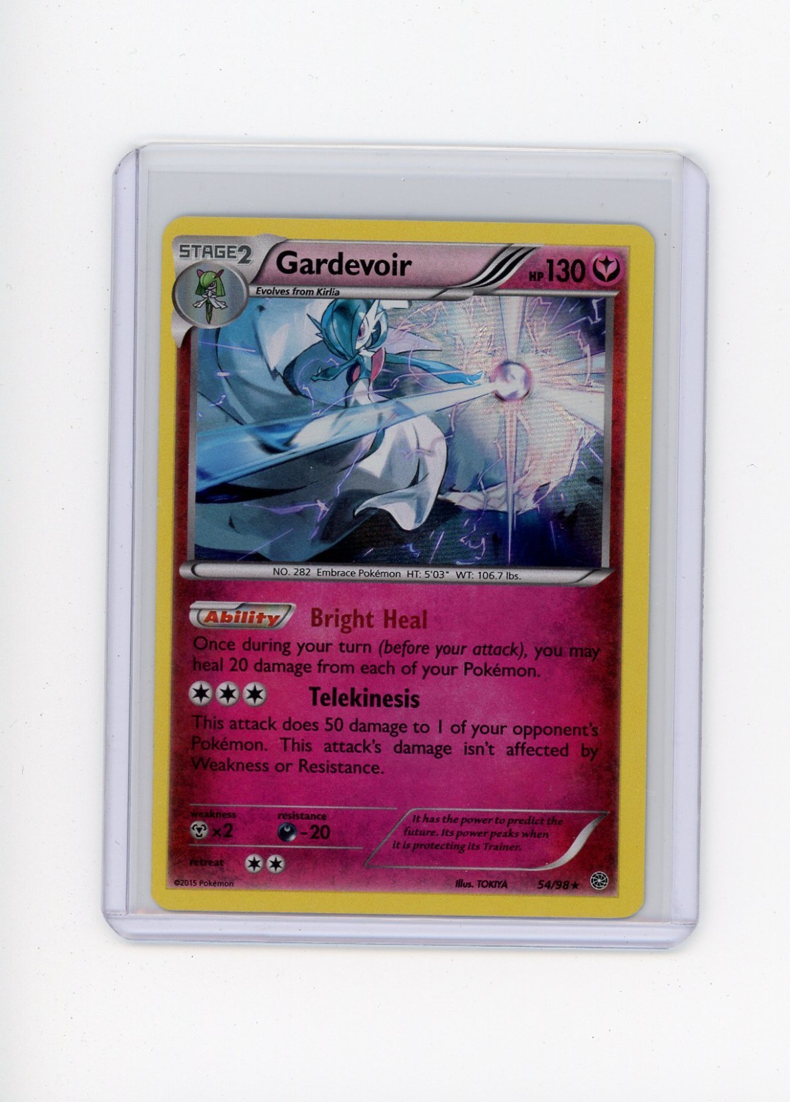 2015 Gardevoir Holo Rare XY Ancient Origins 54/98 Pokémon Card LP