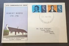 Great Britain 1966 Robert Burns FDC with Plymouth pmk.
