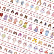 Cute Princess Dress Up Waterproof Sticker Girl Cartoon Decoration Sticker