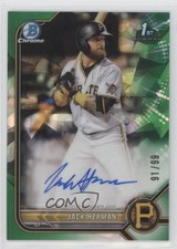 2022 Bowman Chrome Prospect Green Atomic Refractor 91/99 Jack Herman Auto 0xh3