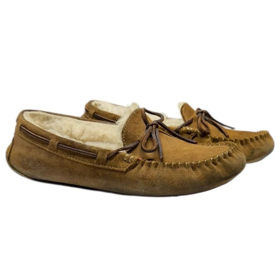 UGG Womens Dakota Chestnut Brown Moccasin Slippers Size 9 Sheepskin Shearling - Image 2 of 4