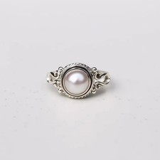 Pearl Ring 925 Sterling Silver Ring, Handmade Jewelry, Freshwater Pearl All Size