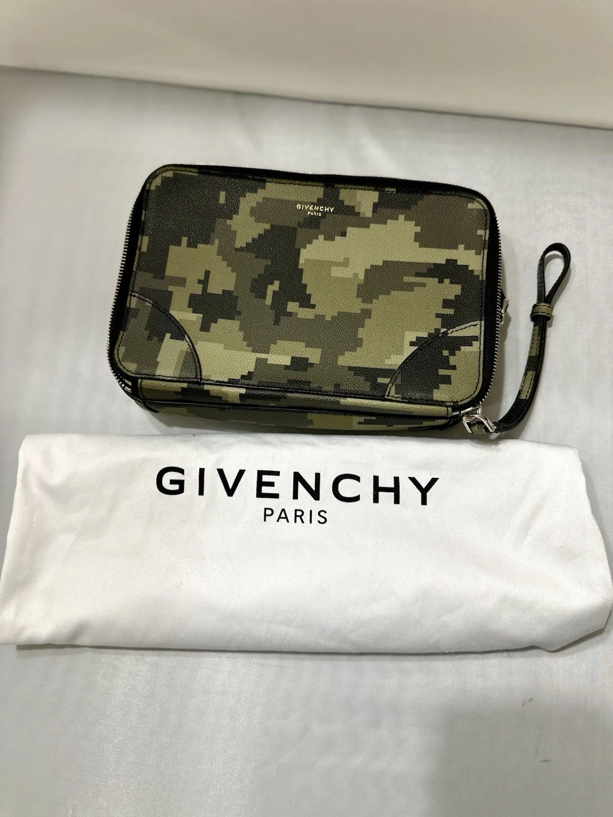 Givenchy — Givenchy Camo  2 Zippered Compartment Clutch