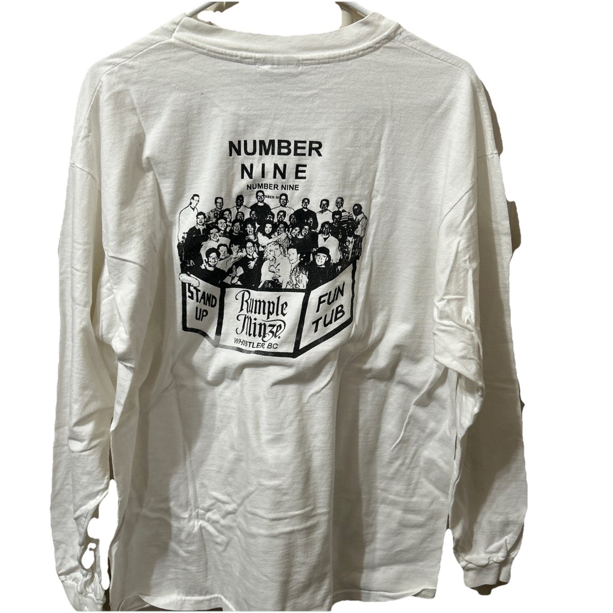 NUMBERNINE mudhoneyナンバーナイン 2003 Tシャツロング. Number Nine Logo Long Sleeve Tee Vintage Y2K T-Shirt Authentic