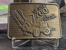 J I Case IH 760 4 Wheel Steer Trencher Belt Buckle 1985 Limited Edition B129