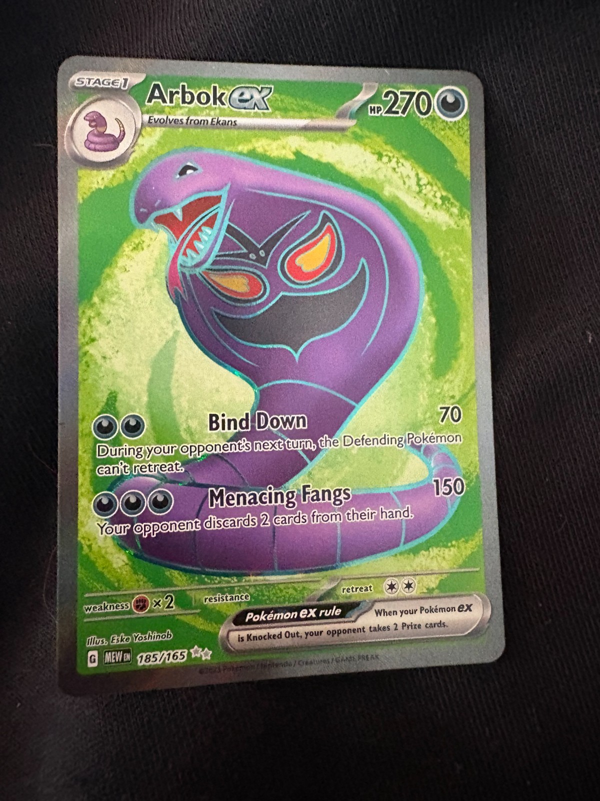 Arbok ex 185/165 Sv: Scarlet & Violet 151 Holo