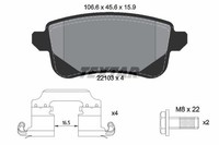 Textar Bremsbelagsatz, Scheibenbremse 2210301 FüR Renault