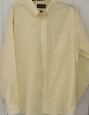 Arrow Wrinkle Free Oxford Men 18 36 37 Yellow Dress Shirt NWT F268