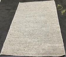 IVORY 4'-0" x 6'-0" Pulled Thread Rug, Reduced Price 1172684758 NAT263A-4