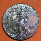 2013 AMERICAN SILVER EAGLE W/BEAUTIFUL RAINBOW TONING SILVER EAGLE TONER