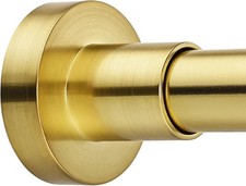 Shower Curtain Rod Adjustable 18-50 Inch Spring Tension Brushed Gold