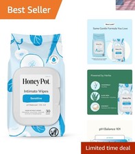 Sensitive Skin Feminine Wipes - 30 Ct Natural, Travel-Friendly Hygiene Solution