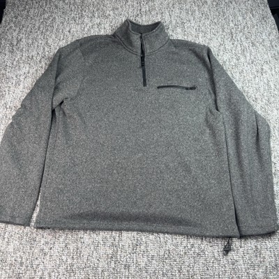 Merrell Jacket Mens XL Pullover Fleece Quarter 1/4 Zip Gray Outdoors Hiking