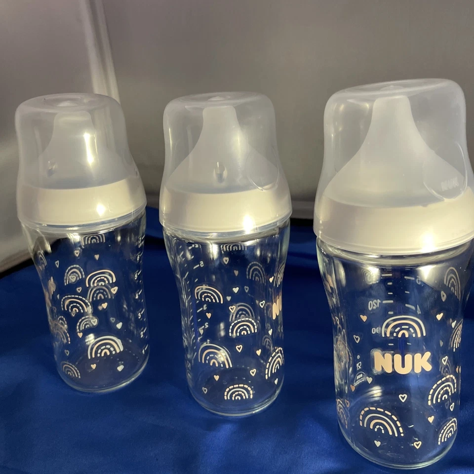 Pacote com 3 frascos de vidro de 8 oz combinação perfeita com copo Disney Nuk Learner - Imagem 2 de 4