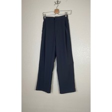 Women's Gray Wide Leg Dress Pants Size S High Rise Stretch Office Career Slacks