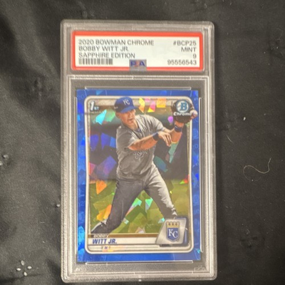 #ad Topps 2020 Bowman Chrome Sapphire Bobby Witt Jr. BCP 25 Rookie PSA 9 $104.99