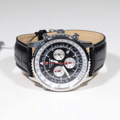 Swiss Alpine Military Black Dial Stainless Steel Chronograph Watch