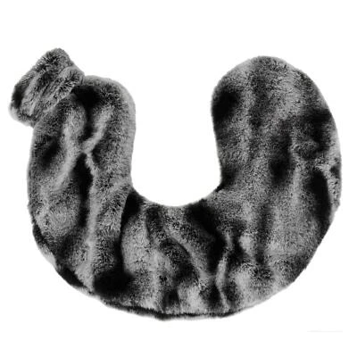 HODGE AND HODGE Neck Hot Water Bottle U Shape Warmer Faux Fur Cover Soothe Stress Pain Relief