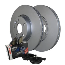 Front Brake Kit 300mm Coated Rotors Bosch Ceramic Pad For Volvo S60 S80 V60 XC70