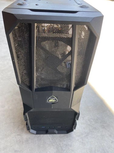 COUGAR Black Case with Random Parts Not Complete, Rip Jaws Msi 970, GT730 NVIDIA