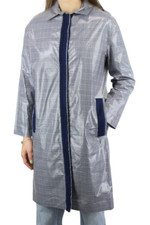 Chicca Lualdi Jacke Damen (Eu) 40 Regenmantel Wasser Repelled Kariert