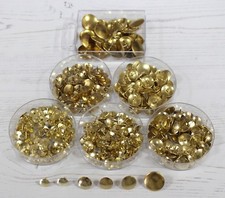 Brass Drawing Pins & Thumb Tacks Nails Brassed Steel 9.5, 11, 12.5, 13, 14mm