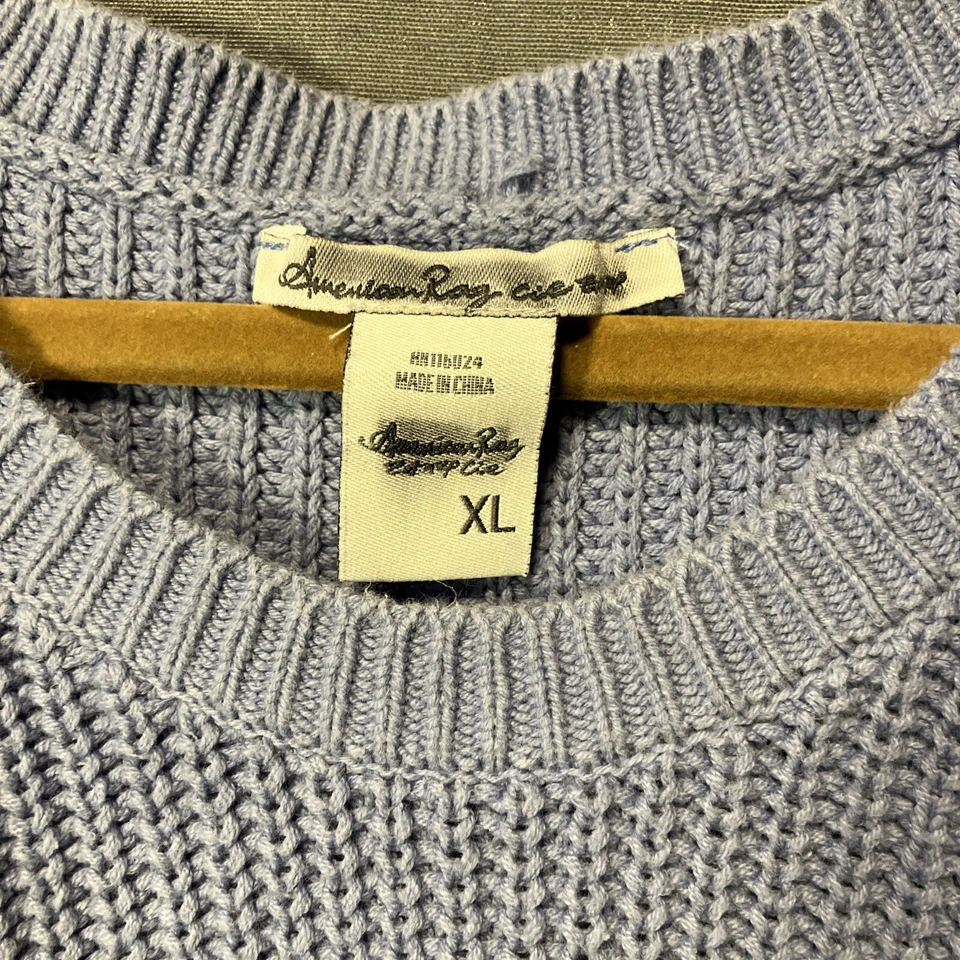 Suéter American Rag Cie Tejido con Cable para Mujer XL Lila Púrpura Encaje Cómodo Acogedor Foto 2 de 4