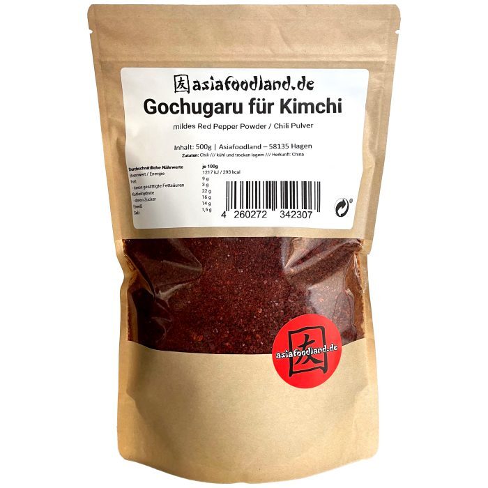 asiafoodland - Gochugaru - Großpackung - Chili Pulver für z.B. Kimchi - 500g