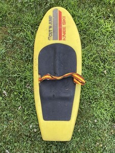 Vintage CUT 'N JUMP Kneeboard Ski Retro Rare Yellow 51" x 19"