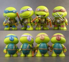 4 Pcs fits Ninja Turtles Toys gift TMNT Action Figures for Cake Toppers