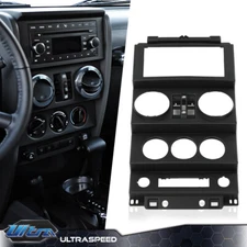 Fit For 07-10 Jeep Wrangler Instrument Panel Dash Center Bezel Trim