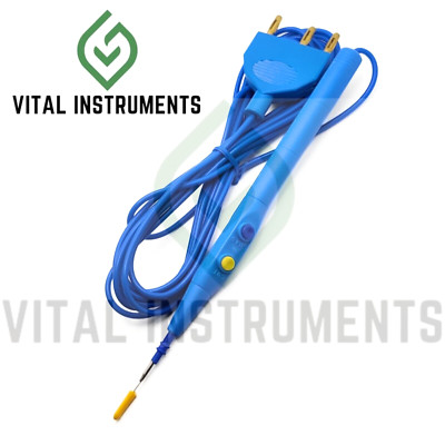 Disposable Electrosurgical Handswitch Cautery Pencil With Cable Blue Color