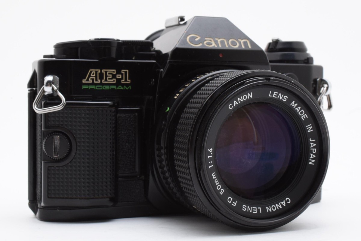Canon AE-1 Program 35mm film Camera NFD 50mm f/1.4 Lens From Japan