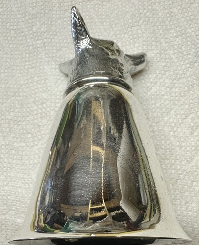 Fox Head Silver Plated Stirrup Cup As Is - Picture 3 of 5