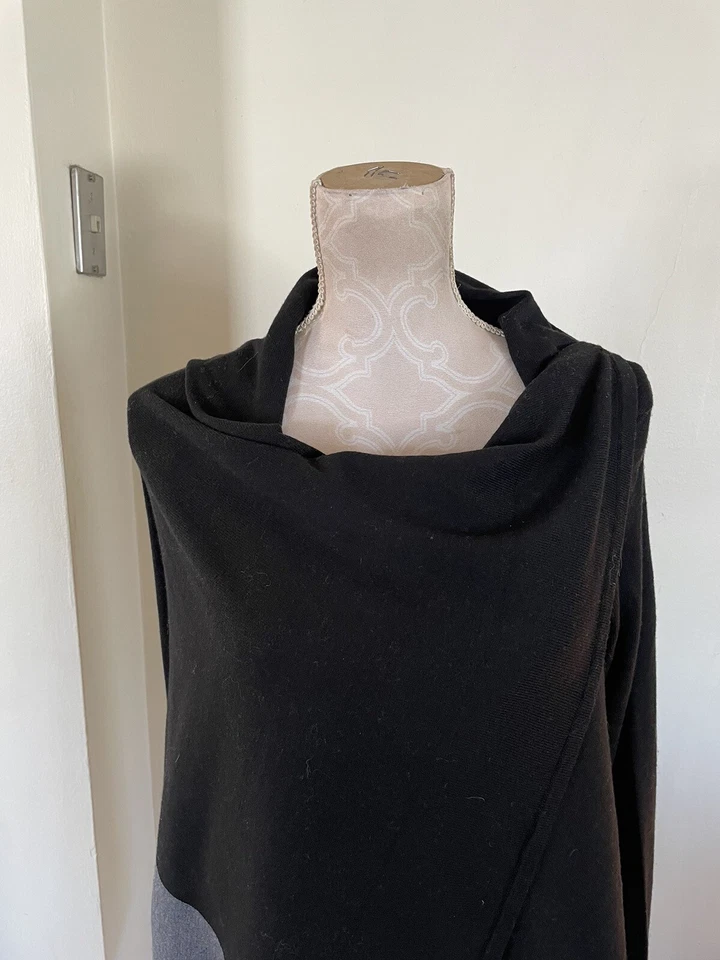 Nuevo con etiquetas Suéter SmartWool Edgewood Envolvente Negro Gris Para Mujer Pequeño Foto 4 de 4