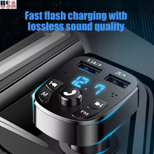 Car Bluetooth 5.0 Wireless FM Transmitter Adapter Charger 2USB PD AUX Hands-Free