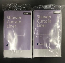 Vinyl White Waterproof Bathroom Shower Curtain Liner 70” X 72” (Pack Of 2)