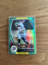 Dustin Saenz 2021 Prizm Draft Picks Green & Yellow Hyper Prizm Rookie Nationals