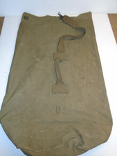 Vintage WWII US ARMY CANVAS DUFFLE BAG - CLEAN - Unmarked No I.D. 's