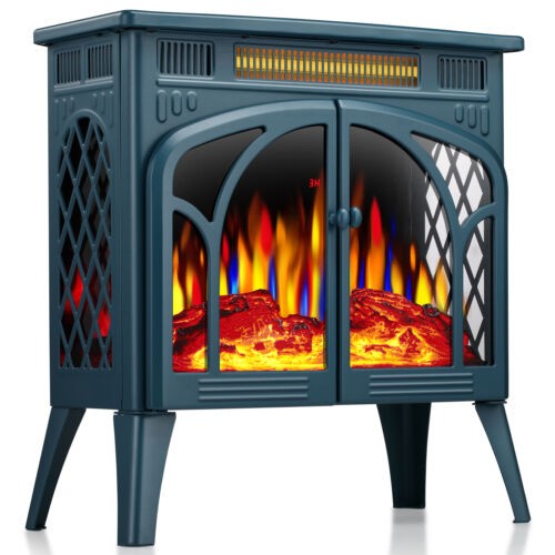 YUKOOL Freestanding Indoor Electric Fireplace Heater, Overheating Protection. - Picture 40 of 48